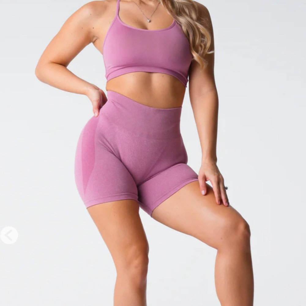 NVGTN Pastel Pink Contour Seamless Shorts size Medium